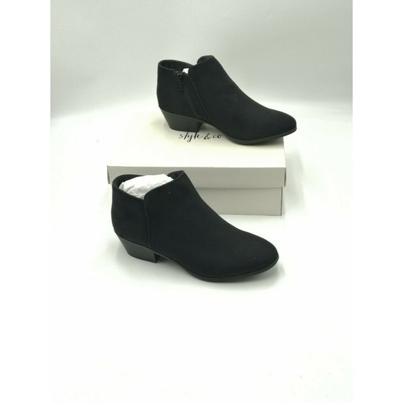 Style & Co Wileyy Ankle Booties Boots Black Women's US 6.5 M New - Picture 1 of 6